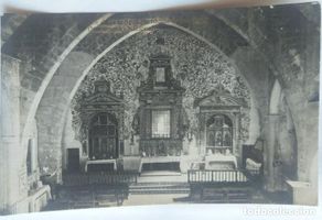 Fotografia antiga: LIRIA INTERIOR ANTIGUA PARROQUIA MONUMENTO NACIONAL FOTOGRAFO DOMINGO URIEL